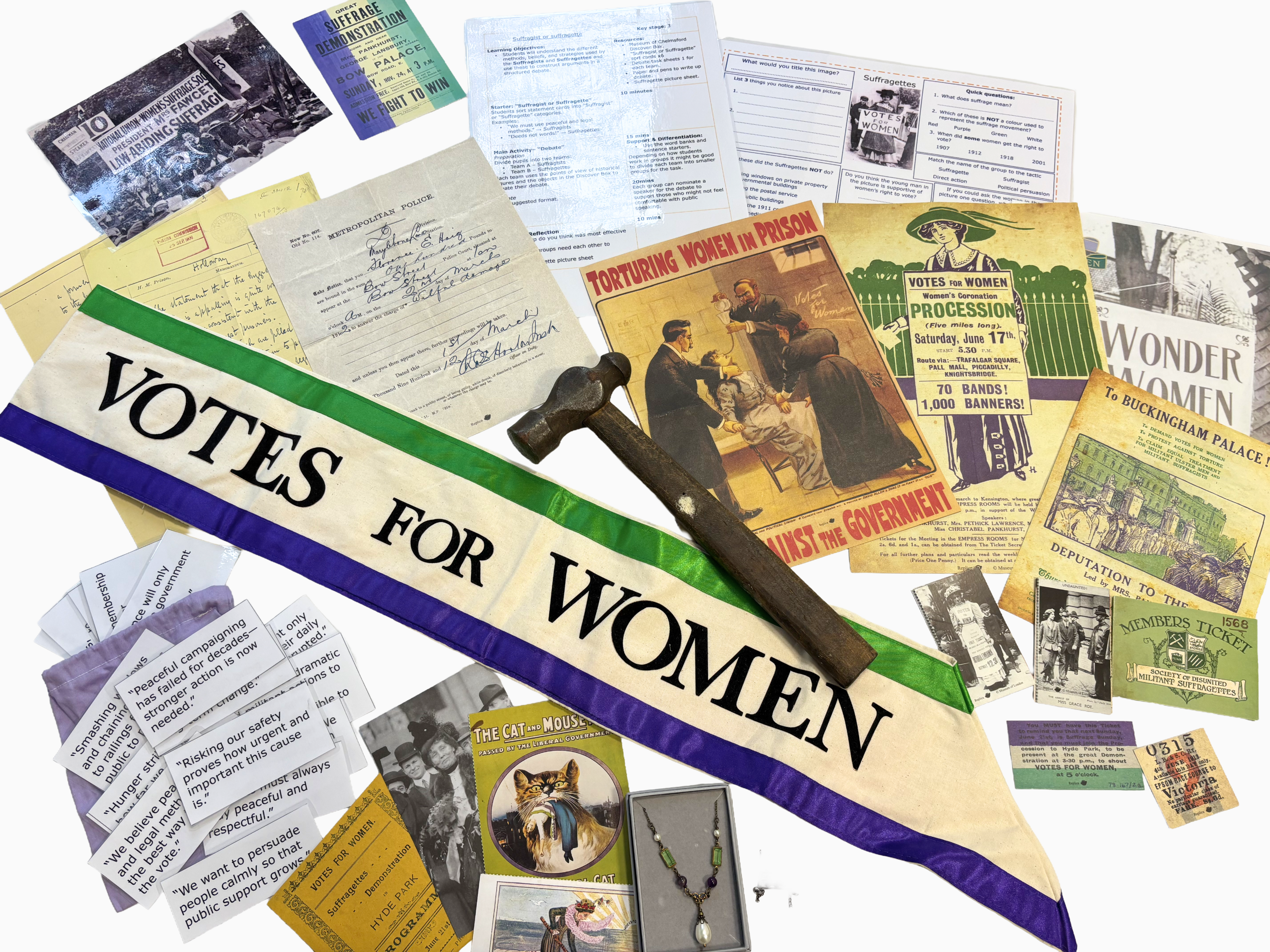 Suffragettes items