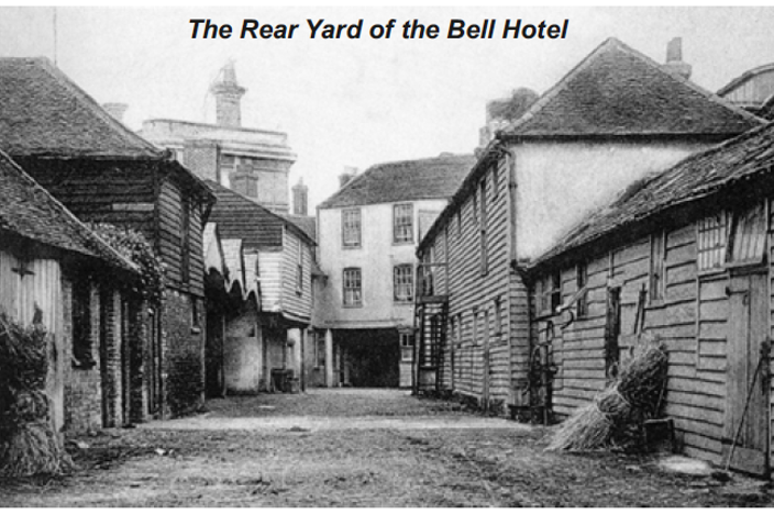 Rear yard of the Bell Hotel