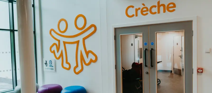 Entrance to the creche at Riverside