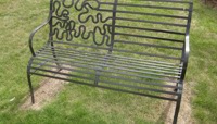 Decorative wrought iron bench preview
