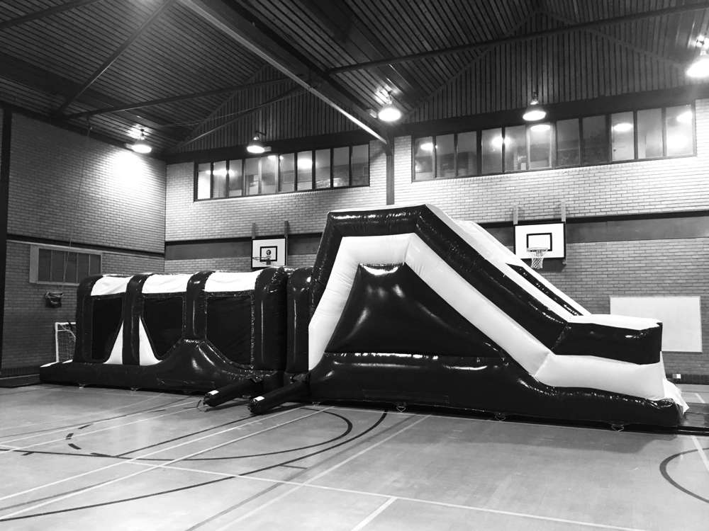 Giant inflatable in sports hall