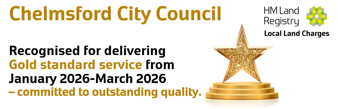 HM Land Registry has recognised Chelmsford City Council for delivering gold standard service for Local Land Charges from January to March 2026