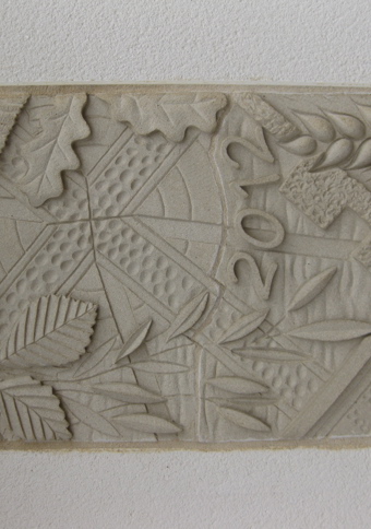 Close up of panel showing '2012'