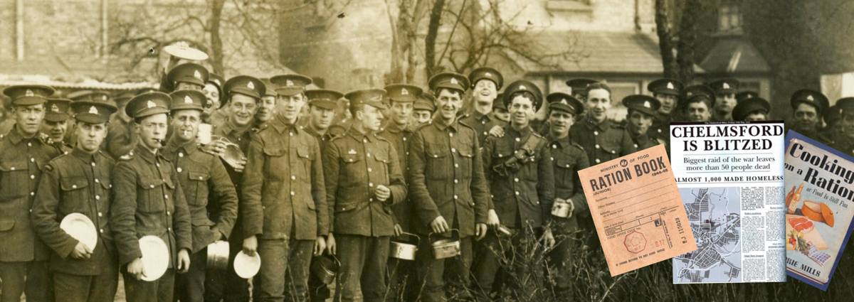 World War Two soldiers and newspaper articles