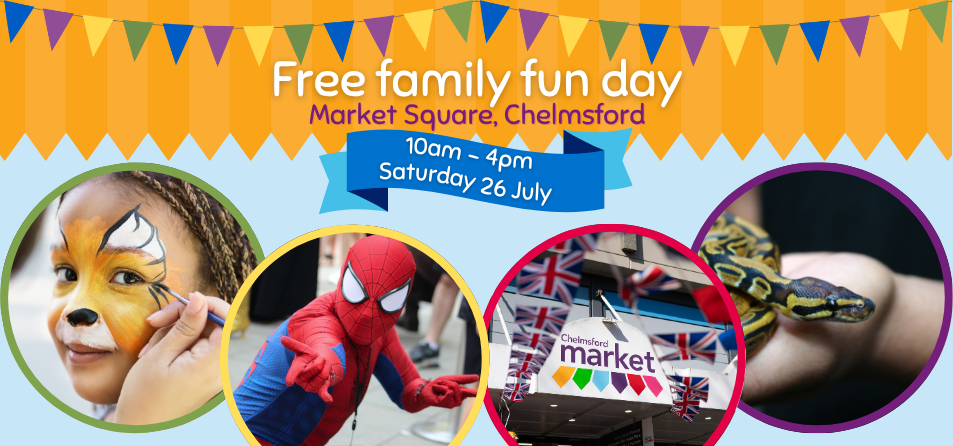 Family Fun Day, Saturday 26 July (10am to 4pm), Market Square, Chelmsford
