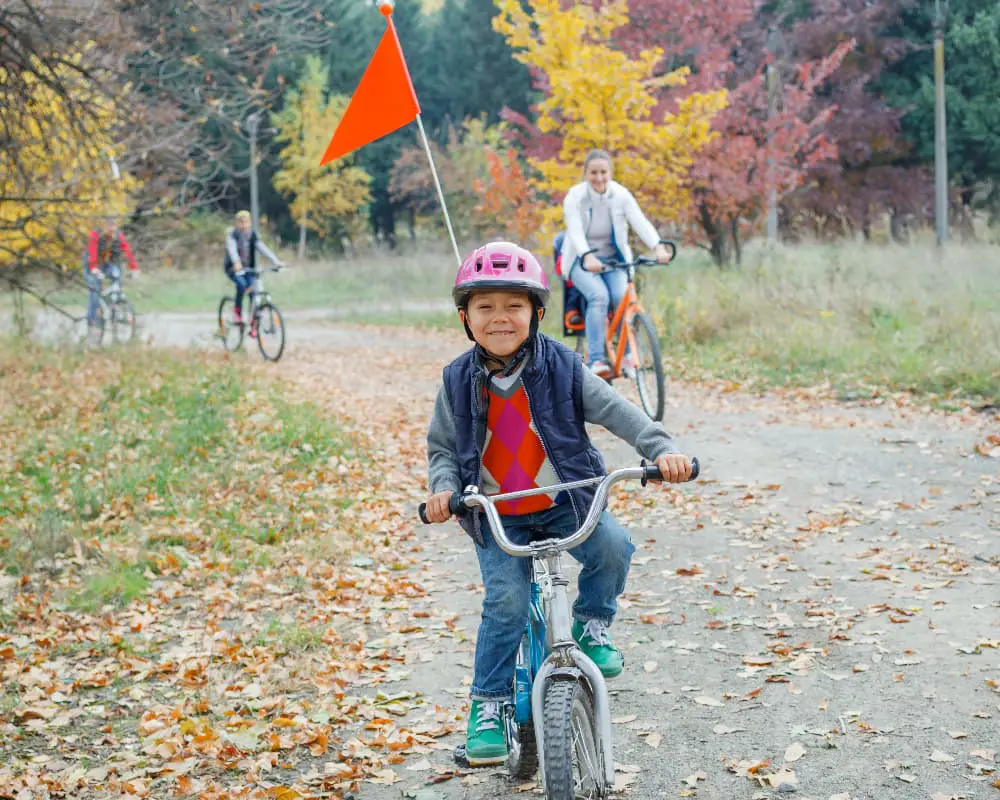 Boy riding bike