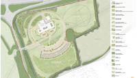 Illustrative plan of proposed new cemetary and crematorium site preview