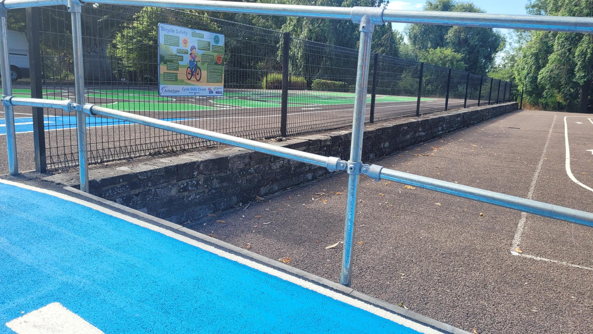 Blue ramp leading from green zone to blue zone preview