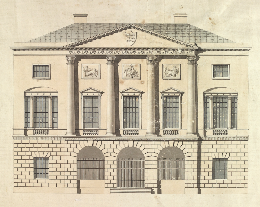 Front elevation of the 'County Hall of Essex', designed by John Johnson, 1788 (reproduced courtesy of Essex Records Office)