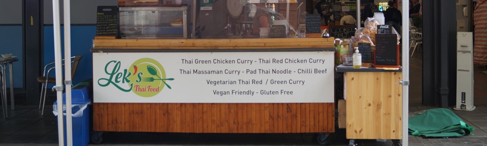 Lek's Thai Food stall at Chelmsford Market
