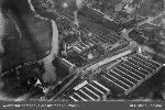 Aerial view of old factory site