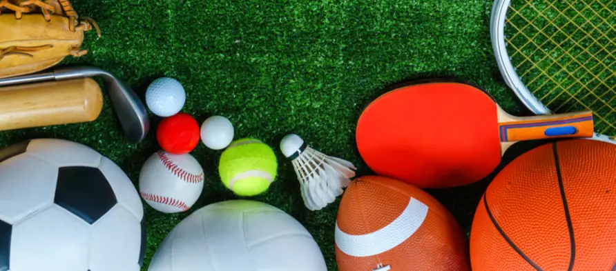 Sporting equipment, including balls, rackets and clubs