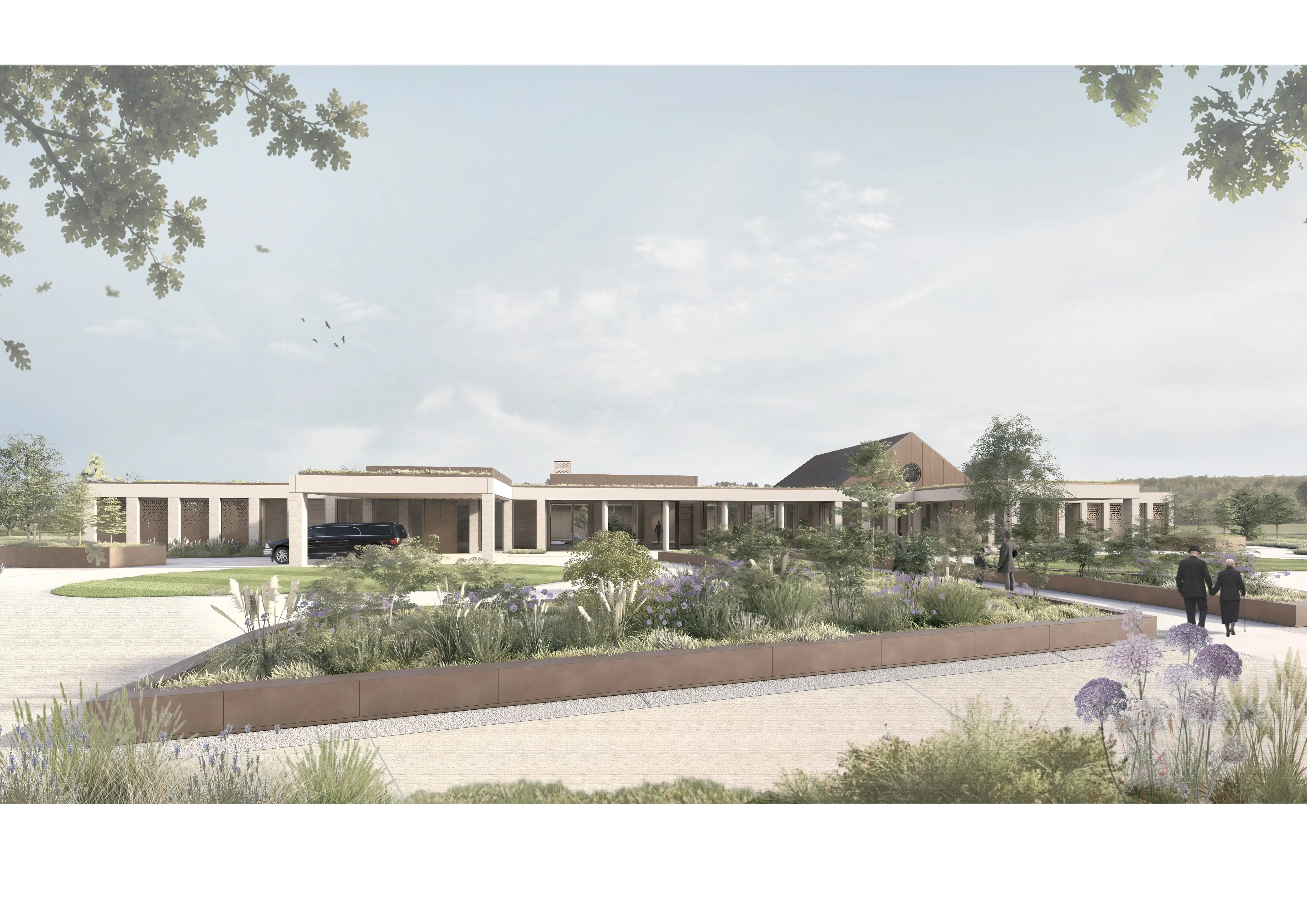 Artist's impression of proposed new crematorium building