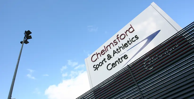 Chelmsford Sport and Athletics Centre entrance sign