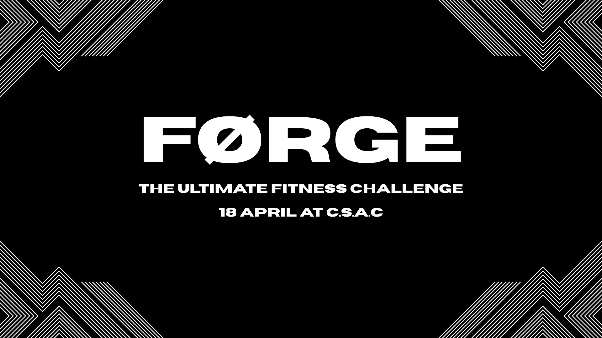 FØRGE, the ultimate fitness challenge, 18 April at CSAC