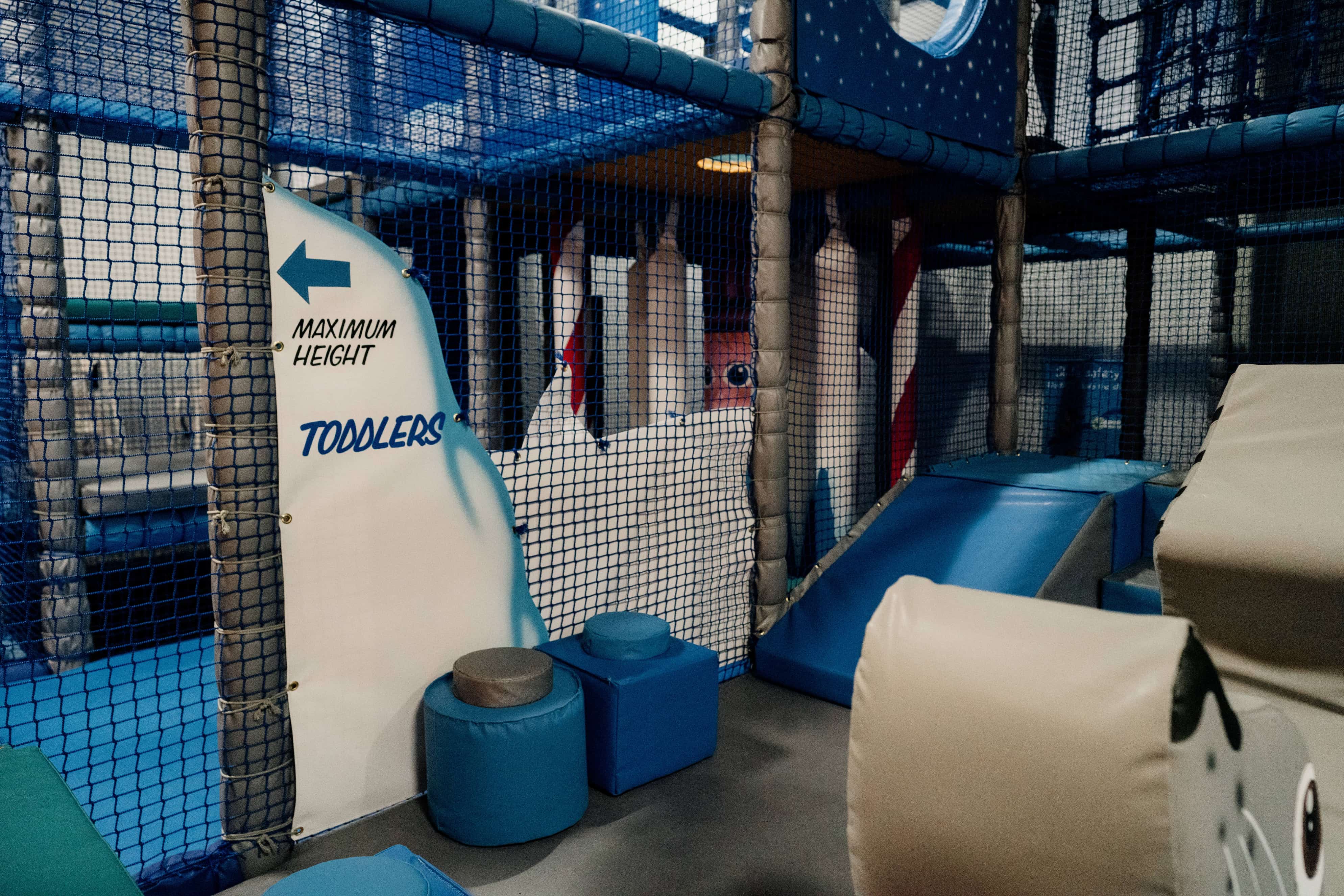 Soft play area showing maximum height