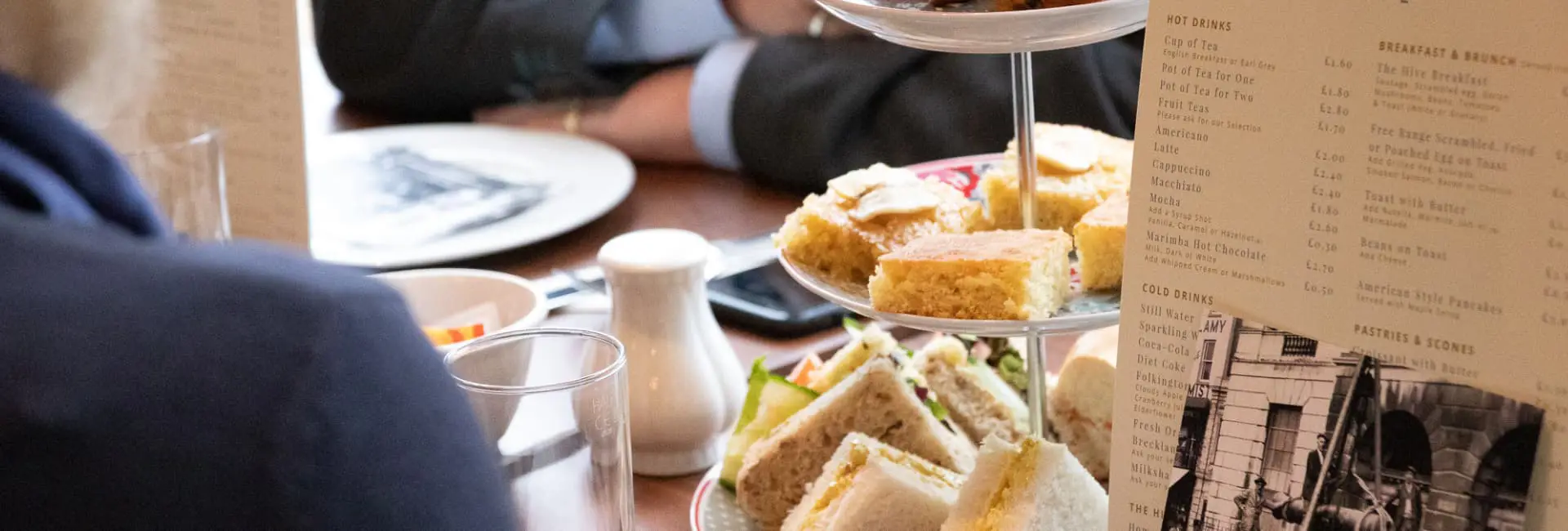 Sandwiches on display