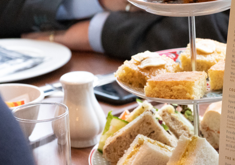 Sandwiches on display