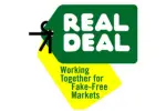 Real Deal Logo (Working together for fake-free markets since 2009)
