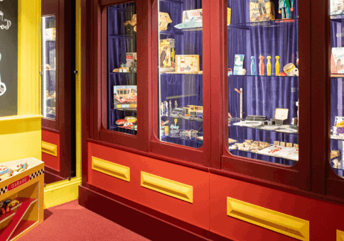 Toys and childhood exhibition room at Chelmsford Museum