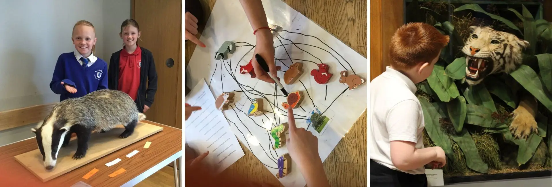 Children with stuffed animals and crafts