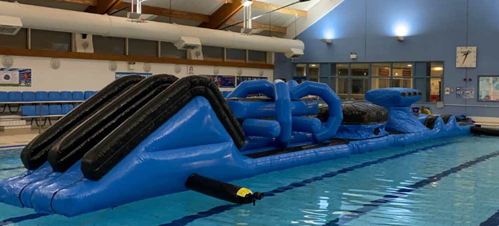 Giant inflatable in pool at SWFLC