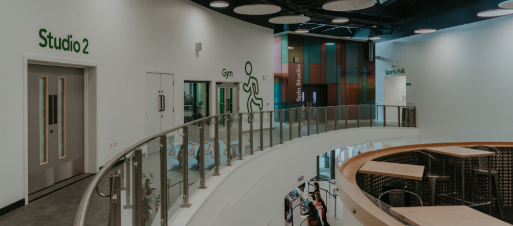 Mezzanine floor at Riverside, with entrance to Studio 2