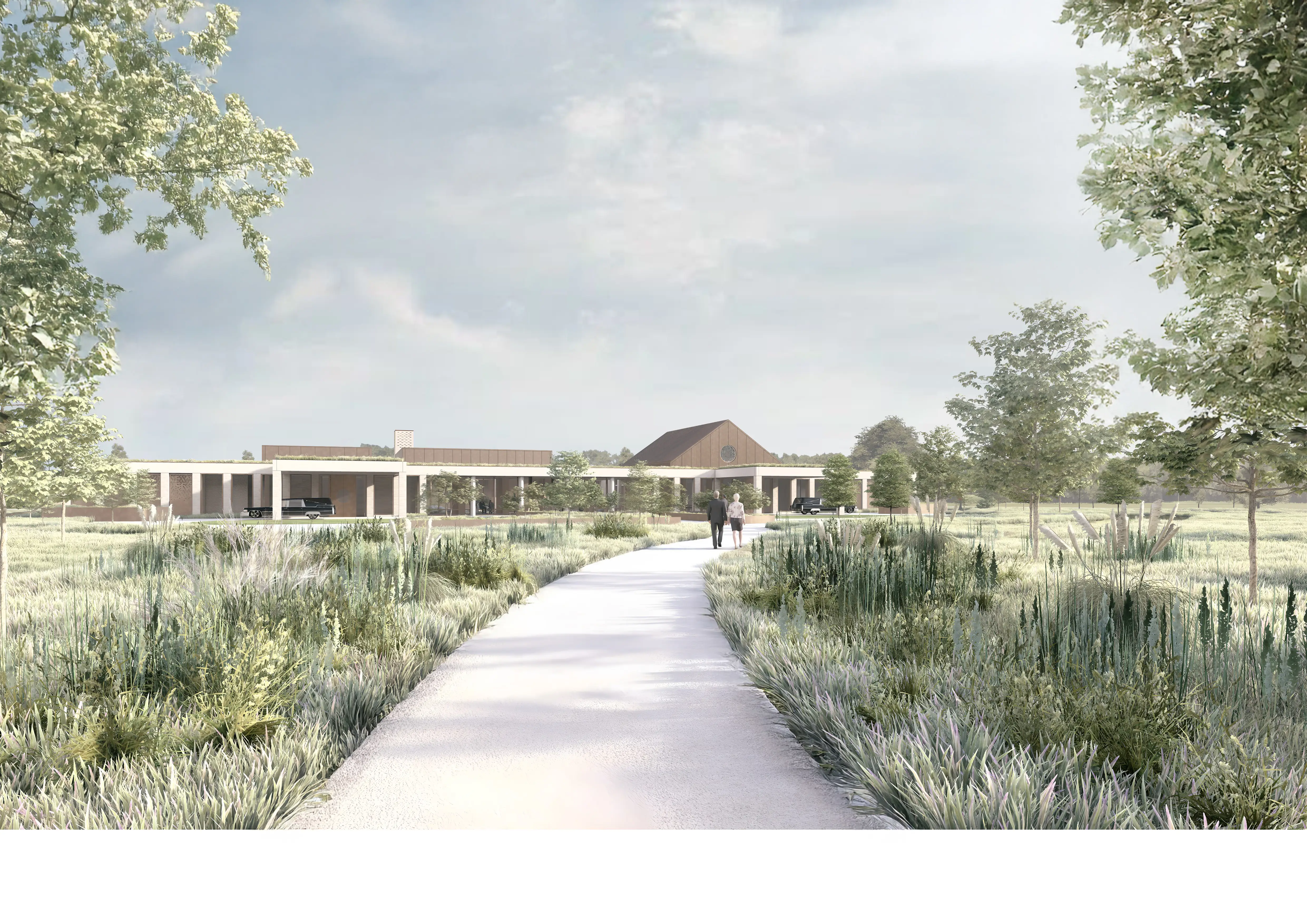 Artist's impression of proposed new crematorium building