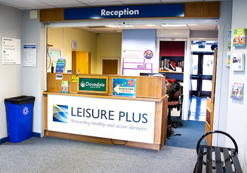 Reception desk at Dovedale Sports Centre
