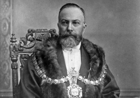 Frederic Chancellor wearing Mayoral robes