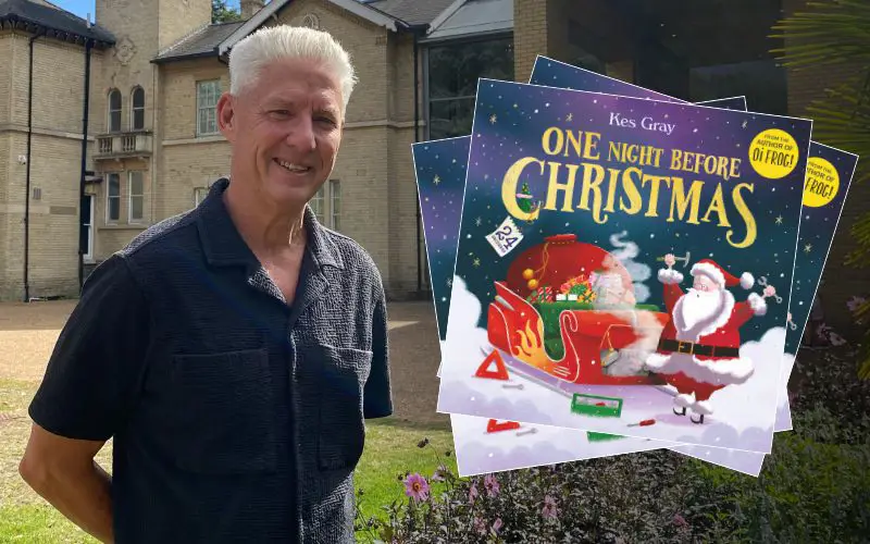 Author Kes Gray with his book 'One Night Before Christmas'. 