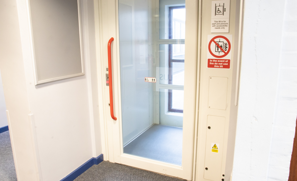 Lift at Dovedale Sports Centre
