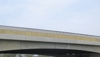 Pictures engraved on bridge with the words 'Chelmer and Blackwater Navigation' preview