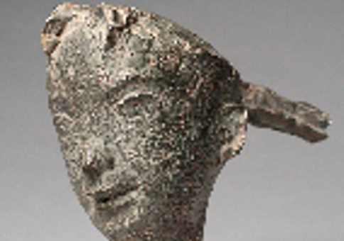 Sculpture of stone head