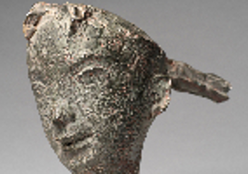 Sculpture of stone head