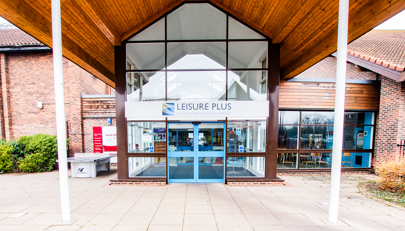 Wooden canopy over front entrance to SWFLC