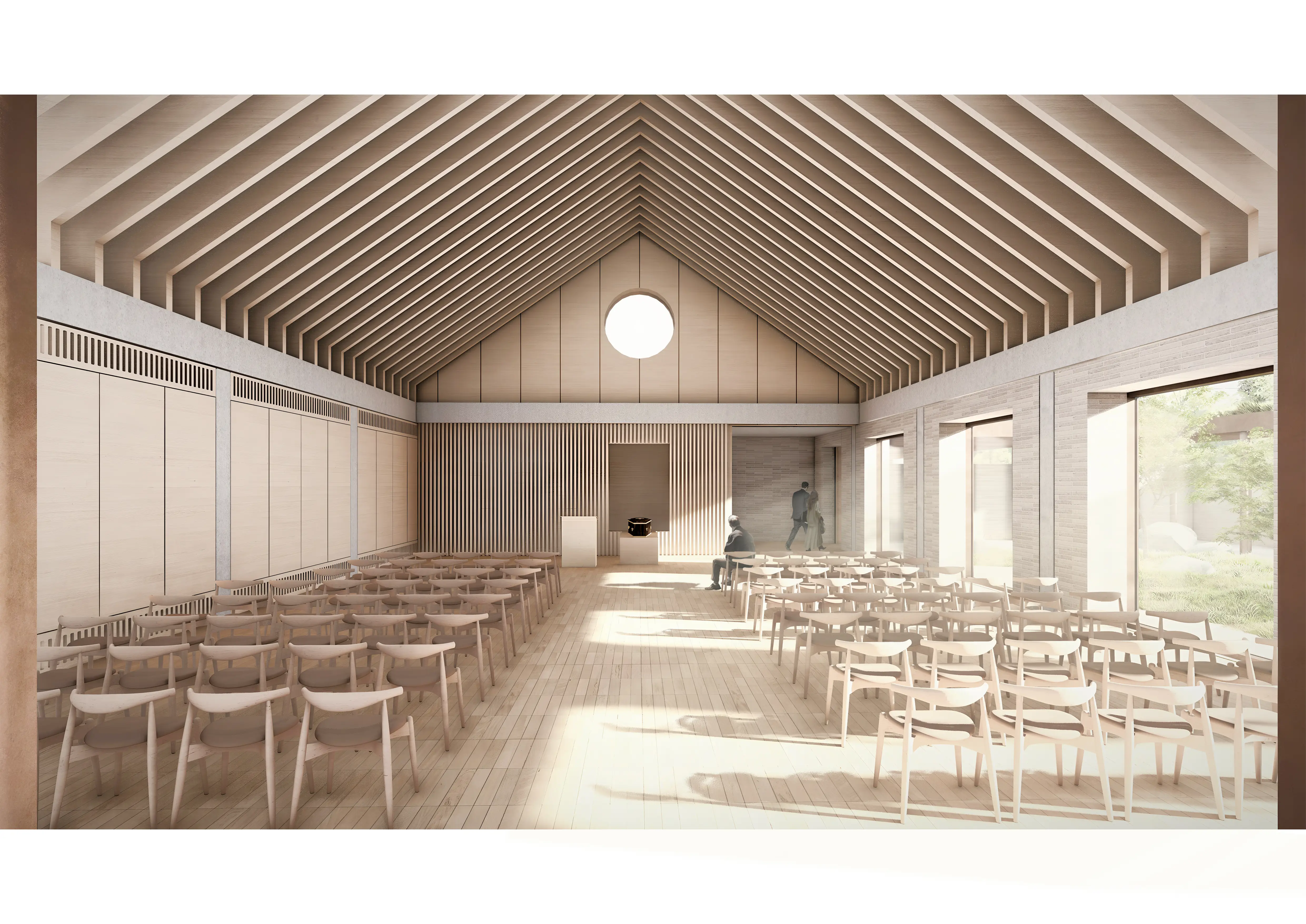 Artist's impression of the interior of proposed new crematorium building