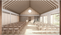 Artist's impression of the interior of proposed new crematorium building preview