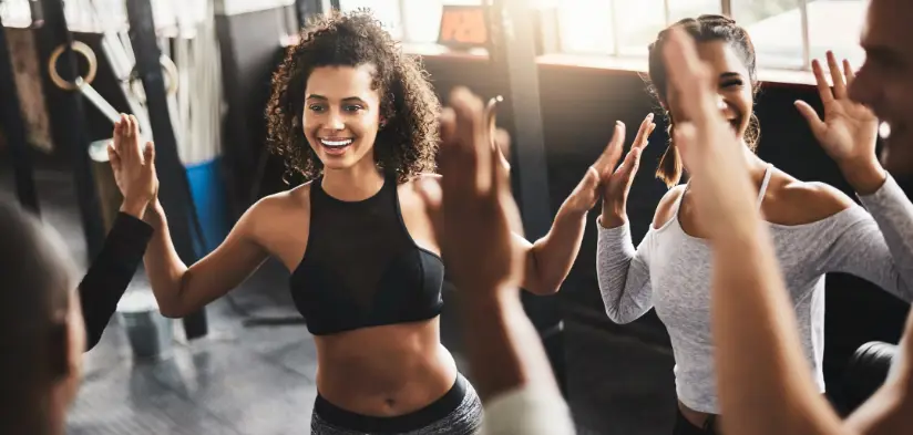 Group of people in an exercise studio