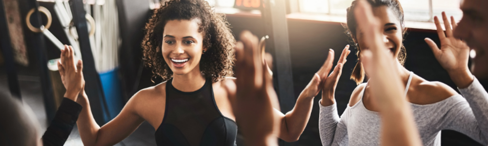 Group of people in an exercise studio