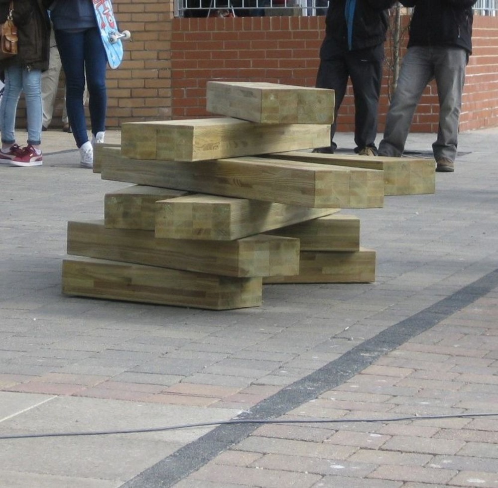 Public art piece: Timber Stack
