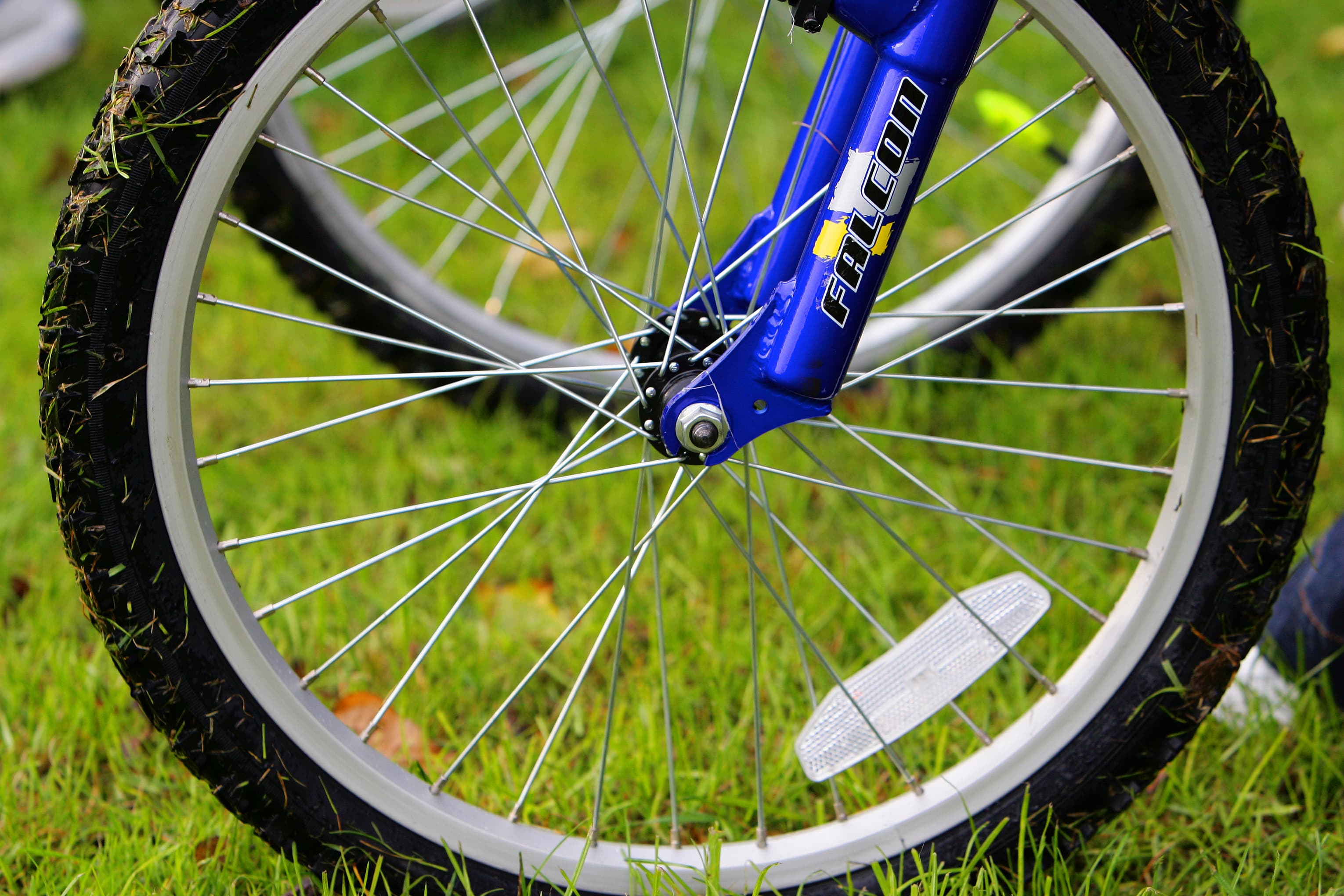 Front wheel of a mountain bike