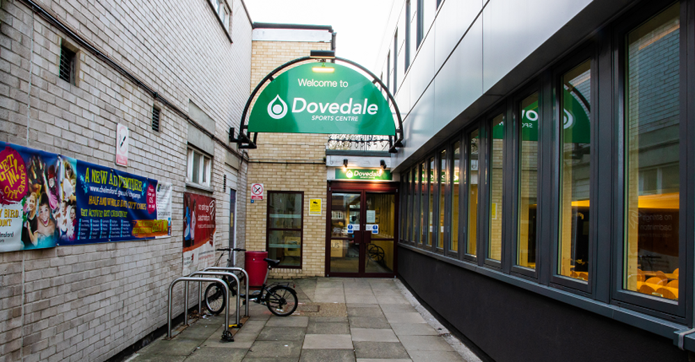 Main entrance to Dovedale Sports Centre