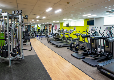 Gym with cardio and weights machines