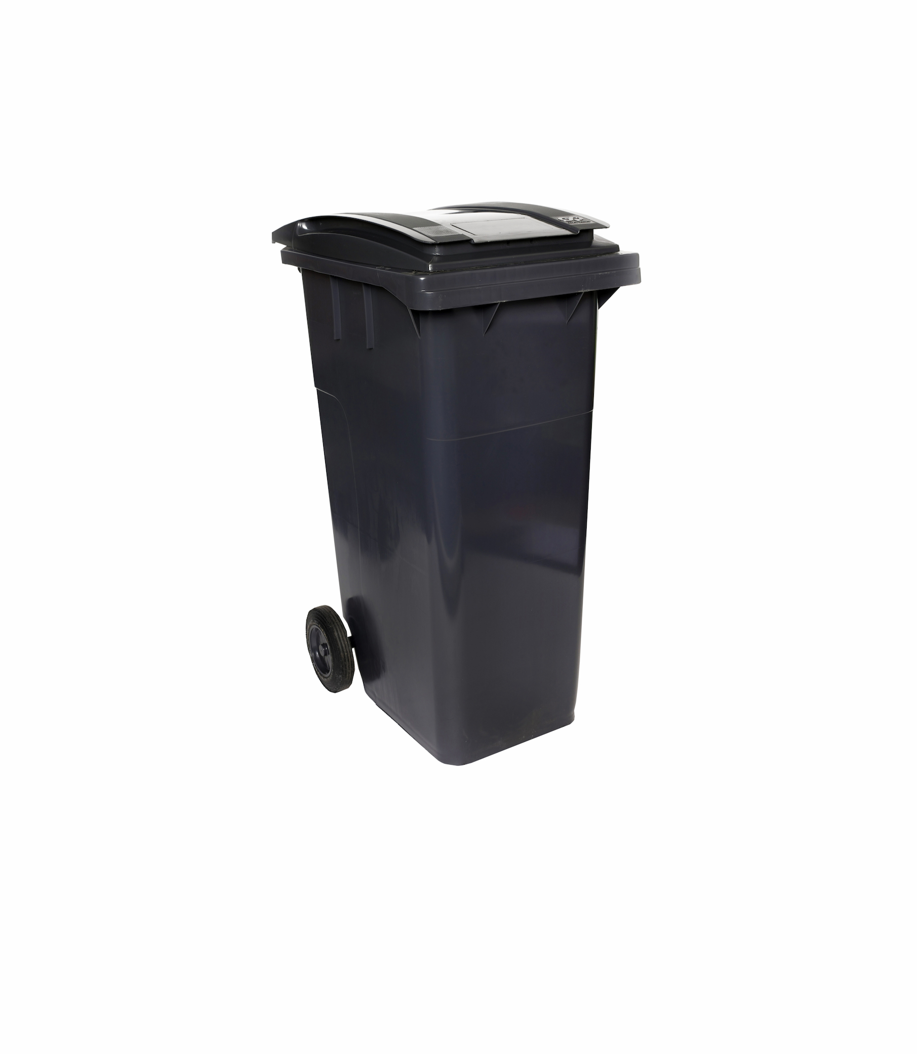 Black wheelie bin