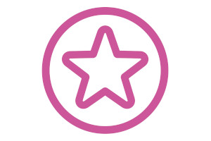 Purple star in purple circle