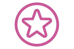 Purple star in purple circle