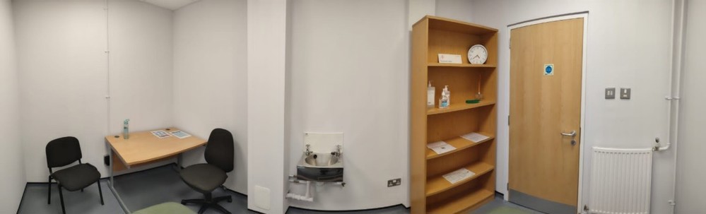 Panoramic view of treatment room