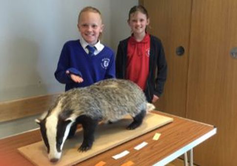 Children with stuffed animal