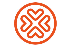 Orange crosshair icon in an orange circle